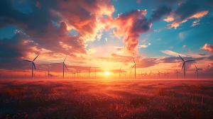 Obraz przedstawia zieloną energię, która wykorzystywana jest w naszej drukarni przy druku naklejek